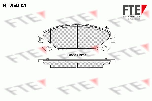 FTE Piduriklotsi komplekt,ketaspidur BL2640A1