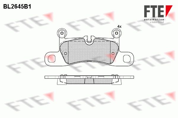 FTE Комплект тормозных колодок, дисковый тормоз BL2645B1