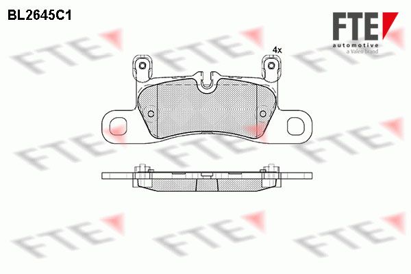 FTE Piduriklotsi komplekt,ketaspidur BL2645C1