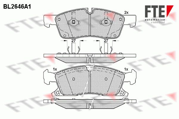 FTE Piduriklotsi komplekt,ketaspidur BL2646A1