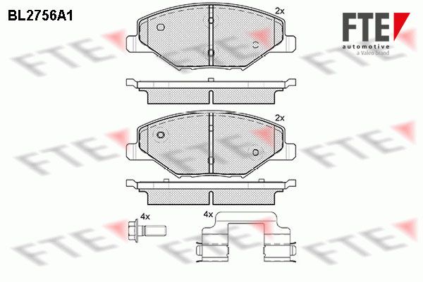 FTE Комплект тормозных колодок, дисковый тормоз BL2756A1
