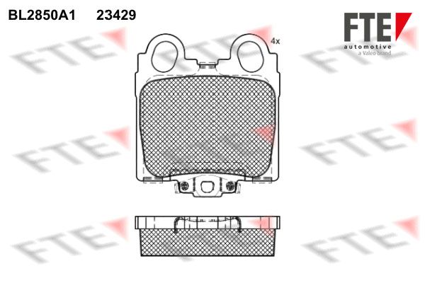 FTE Piduriklotsi komplekt,ketaspidur BL2850A1