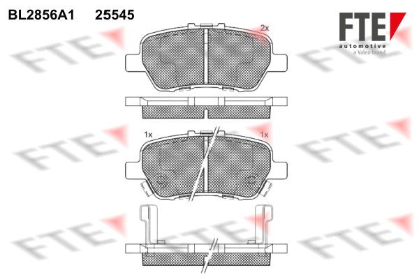FTE Комплект тормозных колодок, дисковый тормоз BL2856A1