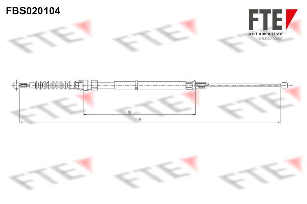 FTE Тросик, cтояночный тормоз FBS020104