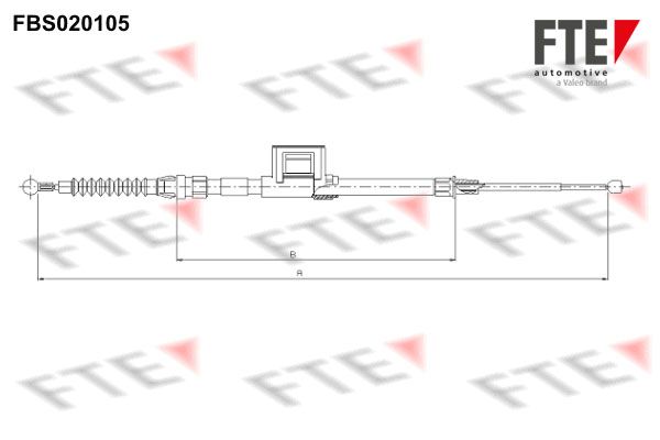 FTE Тросик, cтояночный тормоз FBS020105