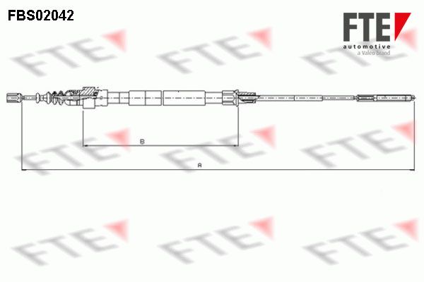 FTE Тросик, cтояночный тормоз FBS02042