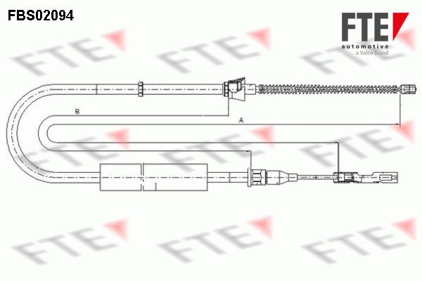 FTE Тросик, cтояночный тормоз FBS02094