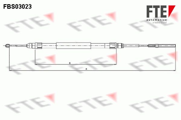 FTE Тросик, cтояночный тормоз FBS03023