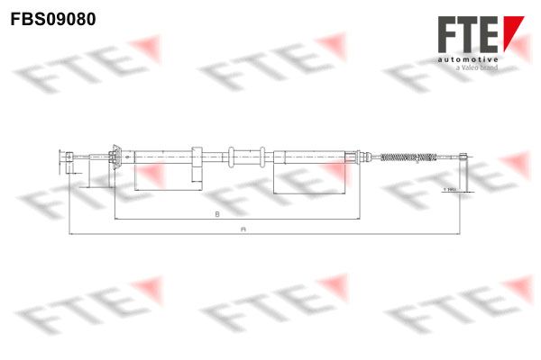FTE Тросик, cтояночный тормоз FBS09080