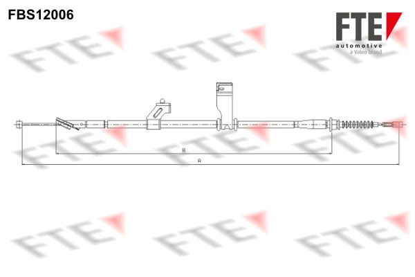 FTE Тросик, cтояночный тормоз FBS12006