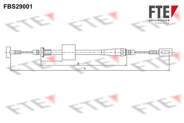 FTE Тросик, cтояночный тормоз FBS29001