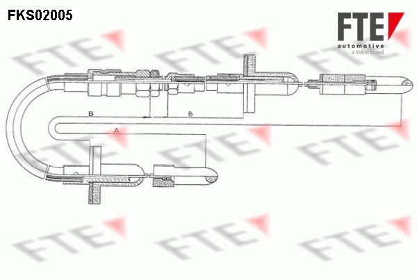 FTE Трос, управление сцеплением FKS02005