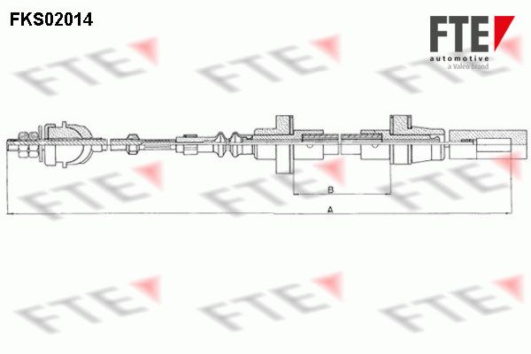 FTE Трос, управление сцеплением FKS02014