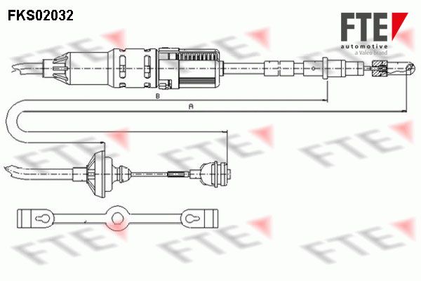 FTE Трос, управление сцеплением FKS02032