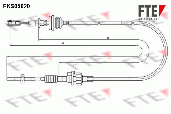 FTE Трос, управление сцеплением FKS05020