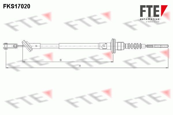 FTE Трос, управление сцеплением FKS17020