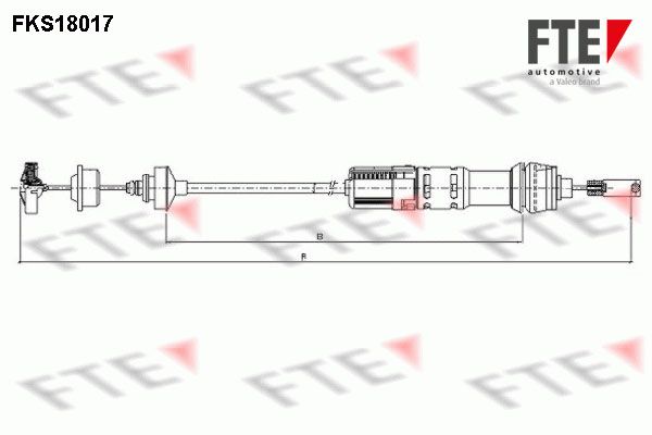 FTE Трос, управление сцеплением FKS18017