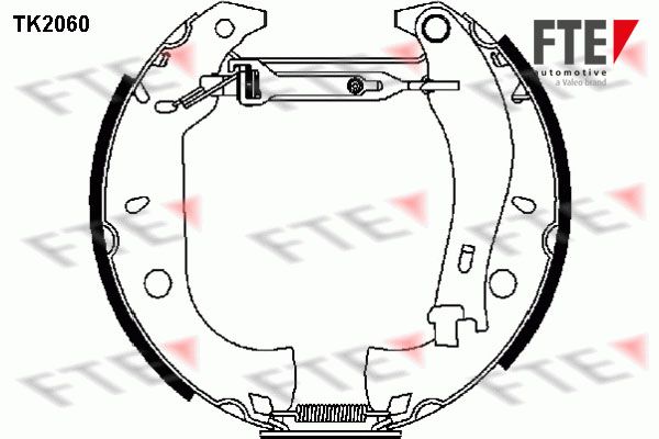 FTE Комплект тормозных колодок TK2060