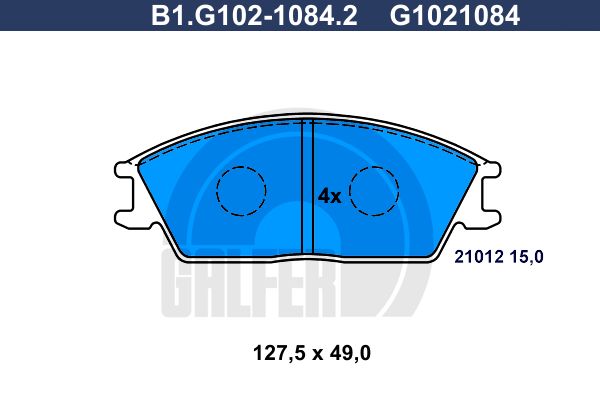 GALFER Piduriklotsi komplekt,ketaspidur B1.G102-1084.2