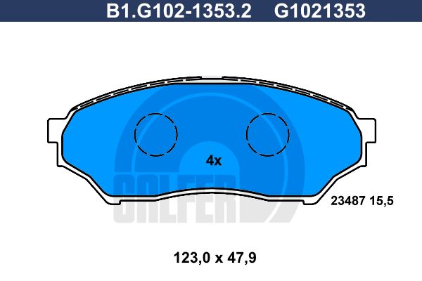 GALFER Комплект тормозных колодок, дисковый тормоз B1.G102-1353.2