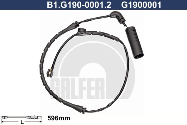 GALFER Сигнализатор, износ тормозных колодок B1.G190-0001.2
