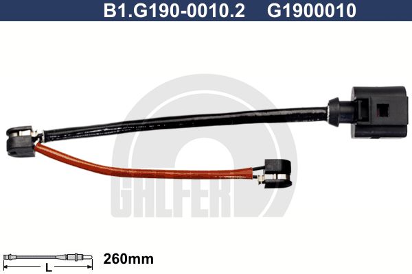 GALFER Сигнализатор, износ тормозных колодок B1.G190-0010.2