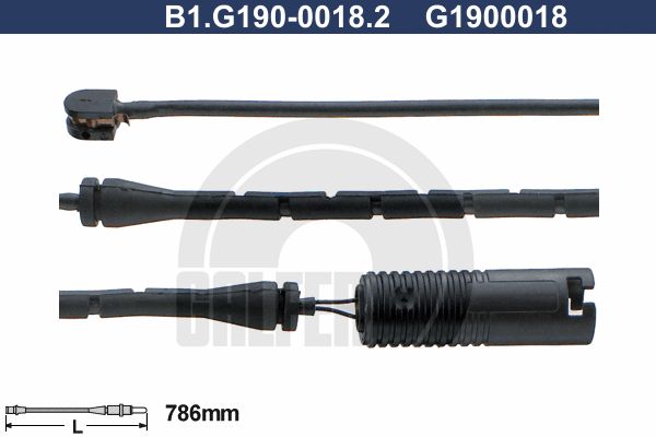 GALFER Сигнализатор, износ тормозных колодок B1.G190-0018.2