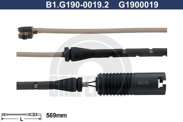 GALFER Сигнализатор, износ тормозных колодок B1.G190-0019.2