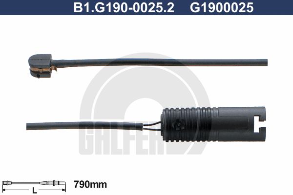 GALFER Сигнализатор, износ тормозных колодок B1.G190-0025.2
