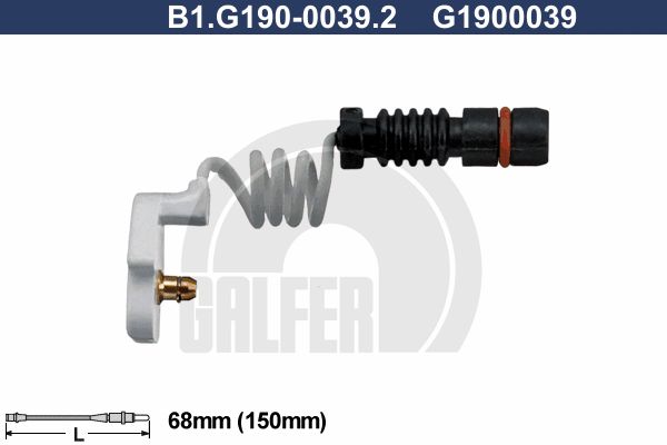 GALFER Сигнализатор, износ тормозных колодок B1.G190-0039.2