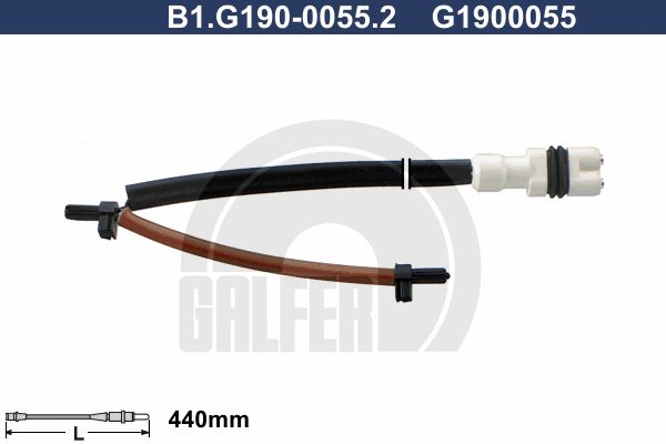 GALFER Сигнализатор, износ тормозных колодок B1.G190-0055.2