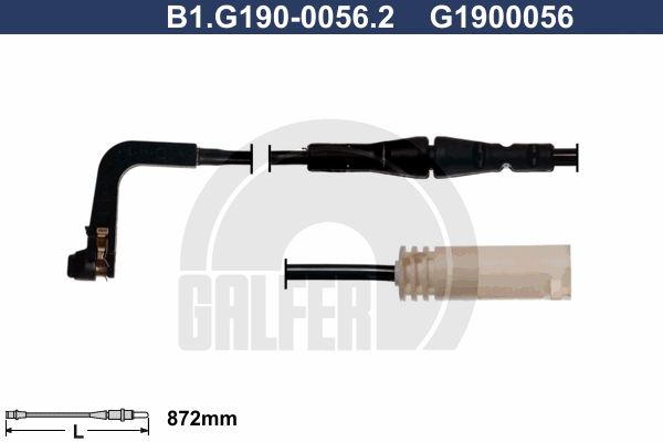 GALFER Сигнализатор, износ тормозных колодок B1.G190-0056.2