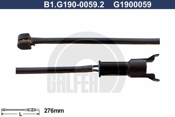 GALFER Сигнализатор, износ тормозных колодок B1.G190-0059.2