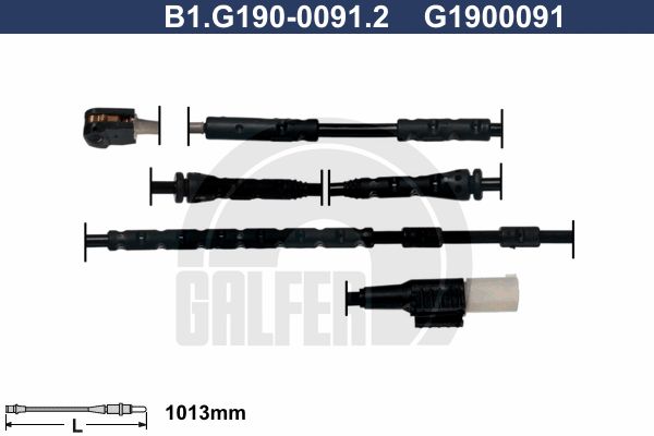 GALFER Сигнализатор, износ тормозных колодок B1.G190-0091.2