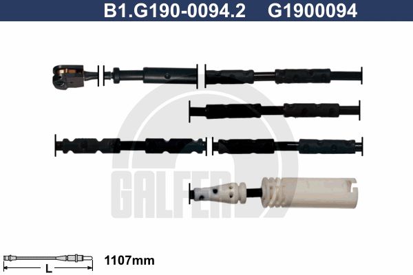 GALFER Сигнализатор, износ тормозных колодок B1.G190-0094.2