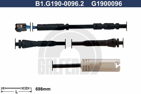 GALFER Сигнализатор, износ тормозных колодок B1.G190-0096.2