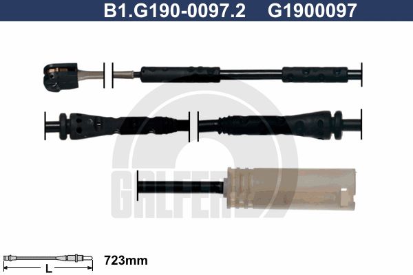 GALFER Hoiatuskontakt, piduriklotsi kulumine B1.G190-0097.2