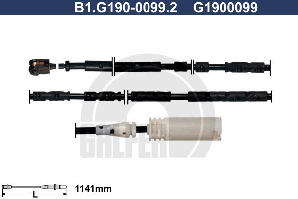 GALFER Сигнализатор, износ тормозных колодок B1.G190-0099.2
