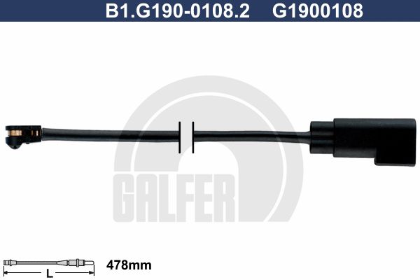 GALFER Сигнализатор, износ тормозных колодок B1.G190-0108.2