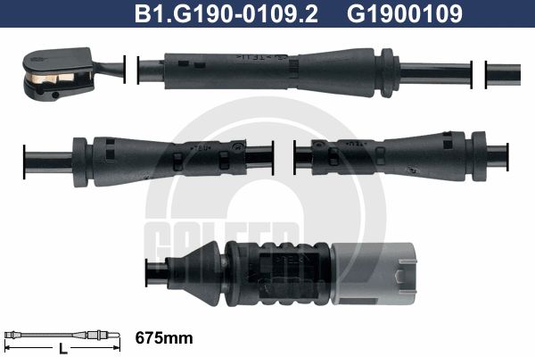 GALFER Сигнализатор, износ тормозных колодок B1.G190-0109.2