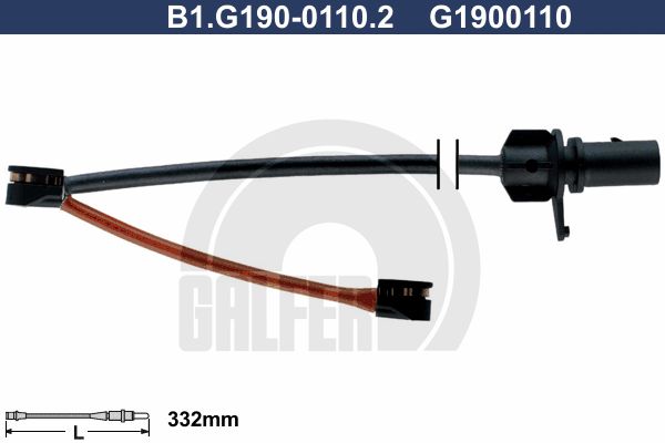 GALFER Сигнализатор, износ тормозных колодок B1.G190-0110.2