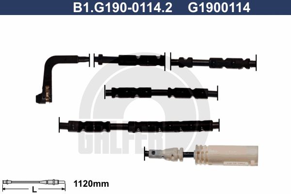 GALFER Hoiatuskontakt, piduriklotsi kulumine B1.G190-0114.2