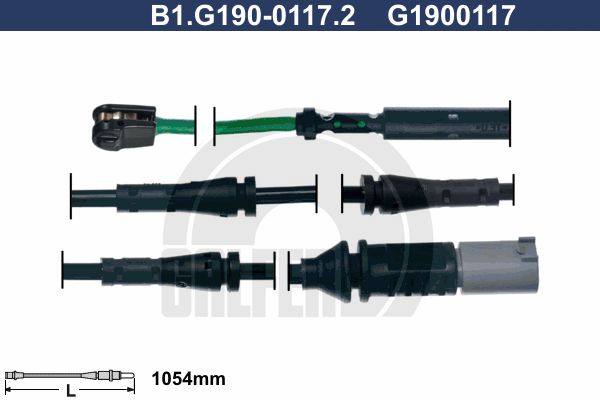 GALFER Сигнализатор, износ тормозных колодок B1.G190-0117.2