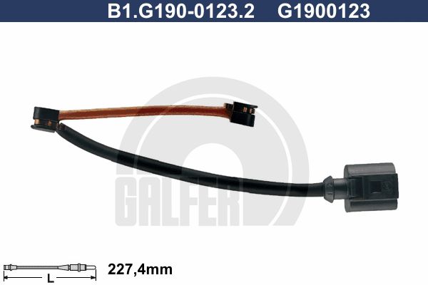 GALFER Сигнализатор, износ тормозных колодок B1.G190-0123.2
