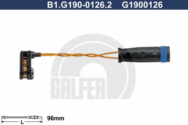 GALFER Сигнализатор, износ тормозных колодок B1.G190-0126.2
