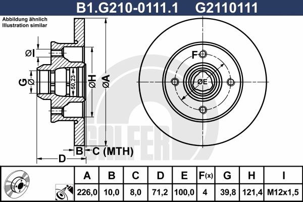 GALFER Тормозной диск B1.G210-0111.1
