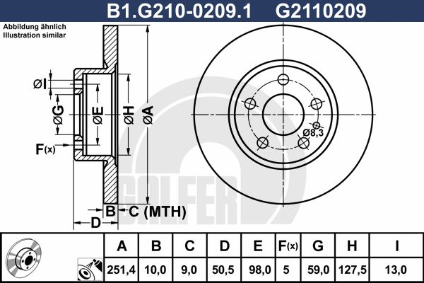 GALFER Piduriketas B1.G210-0209.1