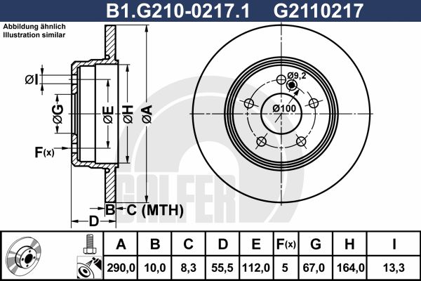 GALFER Piduriketas B1.G210-0217.1