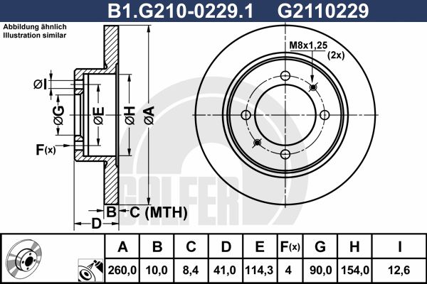 GALFER Тормозной диск B1.G210-0229.1