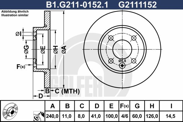 GALFER Piduriketas B1.G211-0152.1